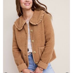 NWT Francesca's Billie Collared Sherpa Jacket Style:1075669 MEDIUM